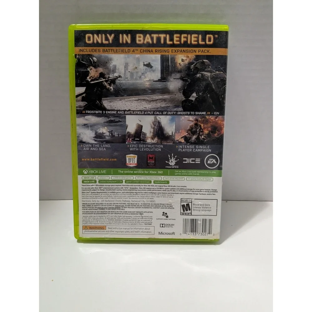 Battlefield 4 (Xbox 360, 2013) CIB